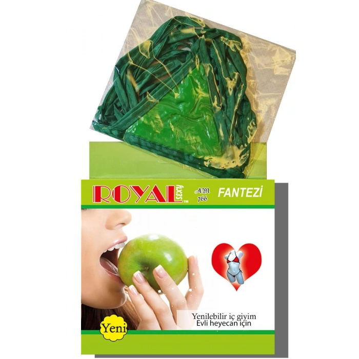 Fantezi Tüketilebilen Yenilebilir Elma Aromalı İç Çamaşırı Takımı