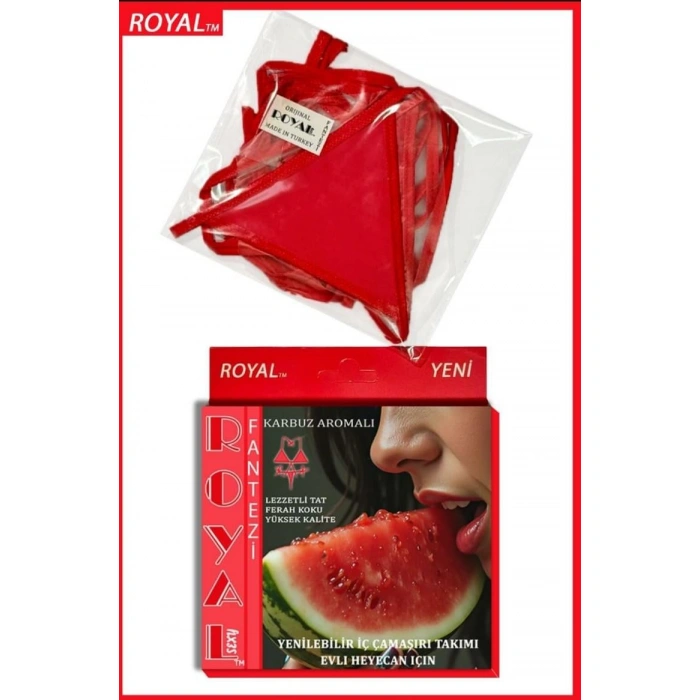  Fantezi Tüketilebilen Yenilebilir Karpuz Aromalı İç Çamaşırı Takımı