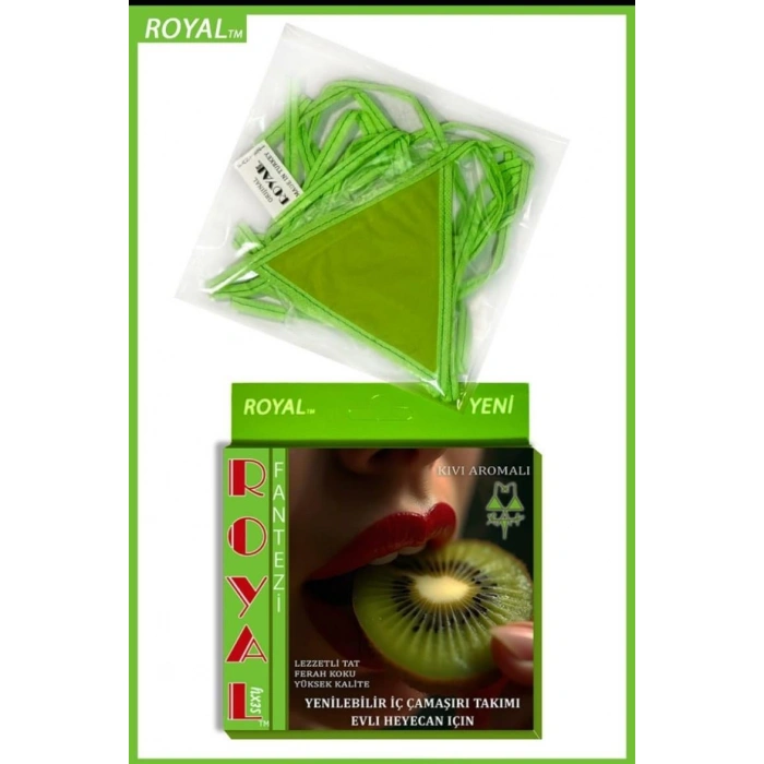  Fantezi Tüketilebilen Yenilebilir Kivi Aromalı İç Çamaşırı Takımı