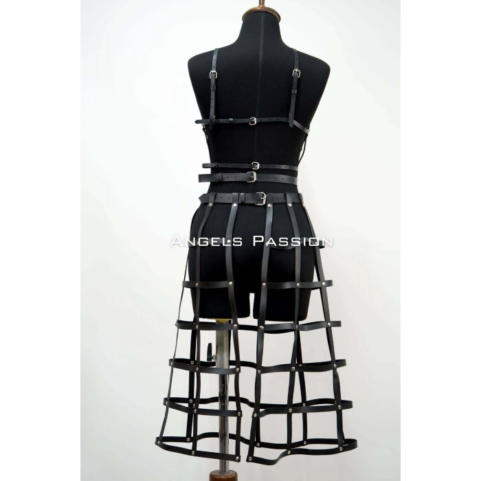 Deri Etek Ve Deri Göğüs Harness Takım, Cosplaywear - Brf1013