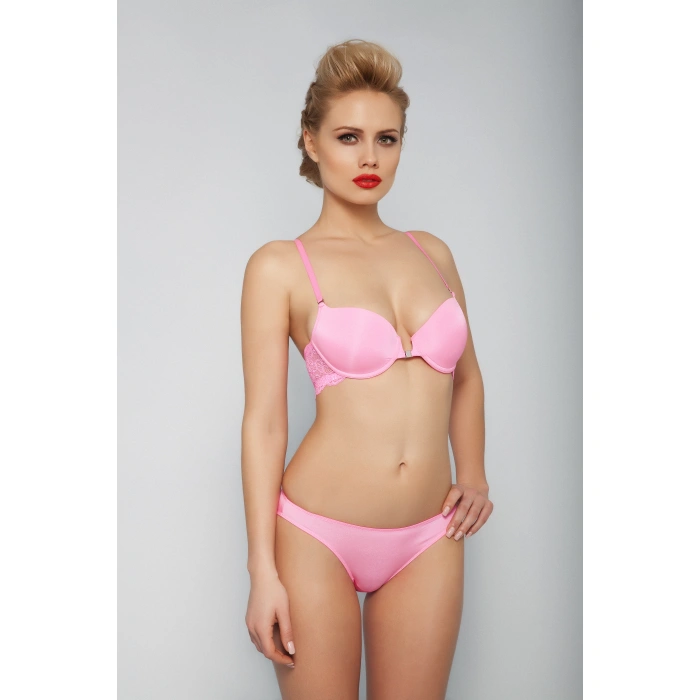 Golshan Githa Foam Cup Push Up Bra,Neon Pembe Renk Straplez Konforlu ve Şık Sütyen