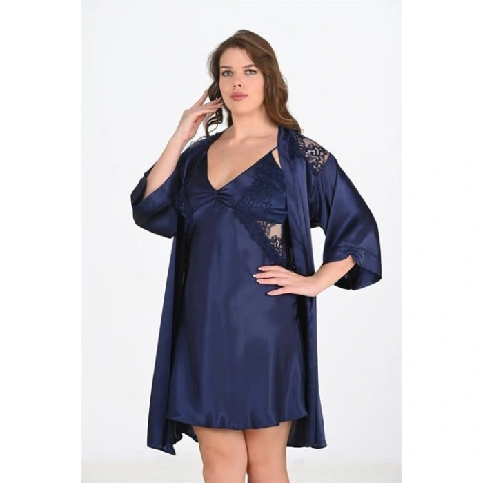 MARSiLYAN- 2li Lacivert Sabahlık Takımı Bigsize 6208