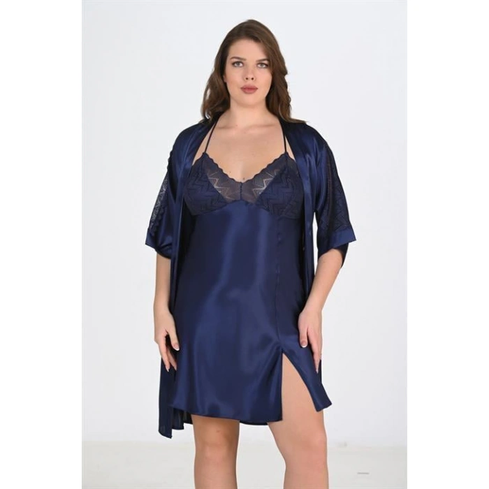 MARSiLYAN- 2li Lacivert Sabahlık Takımı Bigsize 6215