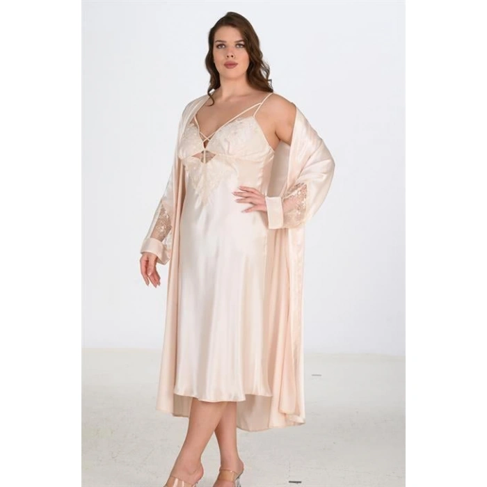 MARSiLYAN- 2li Fildişi Sabahlık Takımı Bigsize 6222