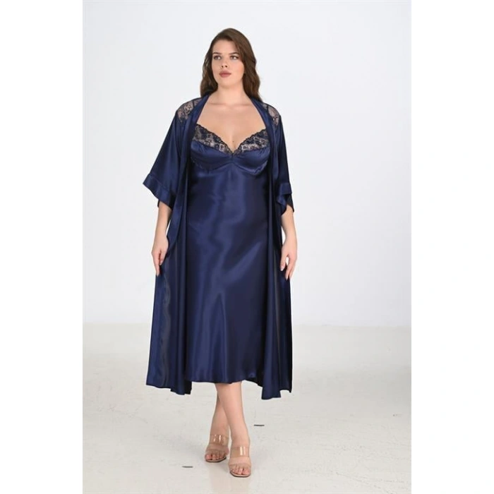 MARSiLYAN- 2li Lacivert Sabahlık Takımı Bigsize 6228