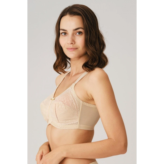 MARSiLYAN-  Balenli Desteksiz Dolgusuz Toparlayıcı Dantelli Küçültücü Sütyen