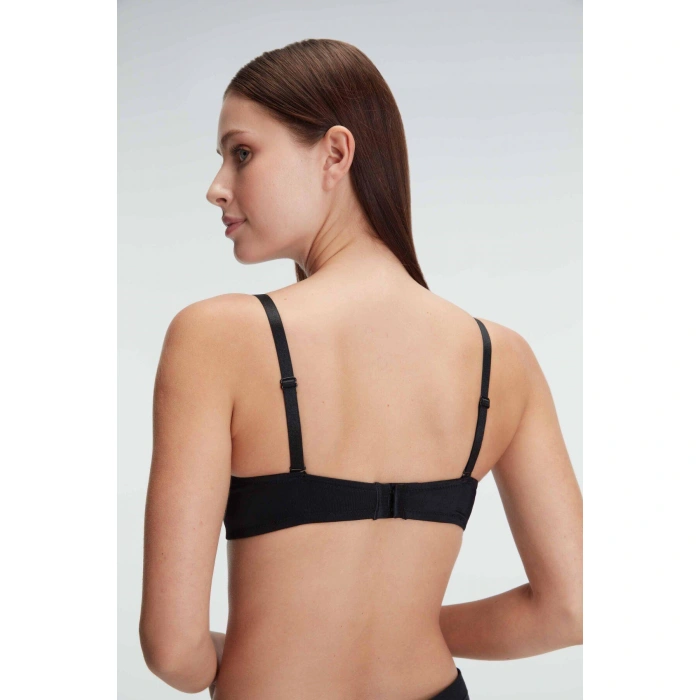 MARSiLYAN- Balenli Destekli Dolgulu Askıları Çıkabilen Günlük Klasik T-shirt Sütyeni