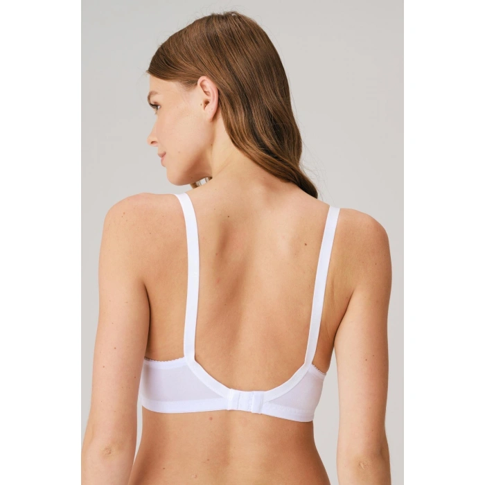 MARSiLYAN- Balenli Desteksiz Dolgusuz Toparlayıcı Günlük Klasik Dantelli Küçültücü Sütyen