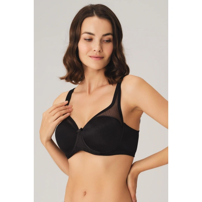 MARSiLYAN- Balenli Desteksiz Dolgusuz Toparlayıcı Yumuşak Süngerli Günlük Klasik Küçültücü Sütyen