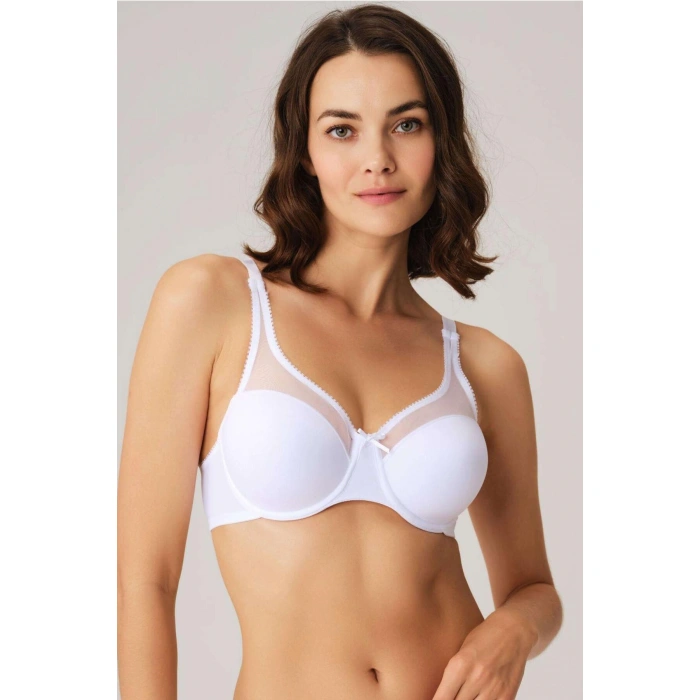 MARSiLYAN- Balenli Desteksiz Dolgusuz Toparlayıcı Yumuşak Süngerli Günlük Klasik Küçültücü Sütyen