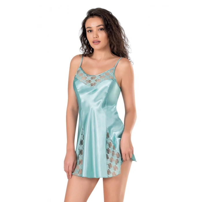 MARSiLYAN-   Aqua Saten Gecelik