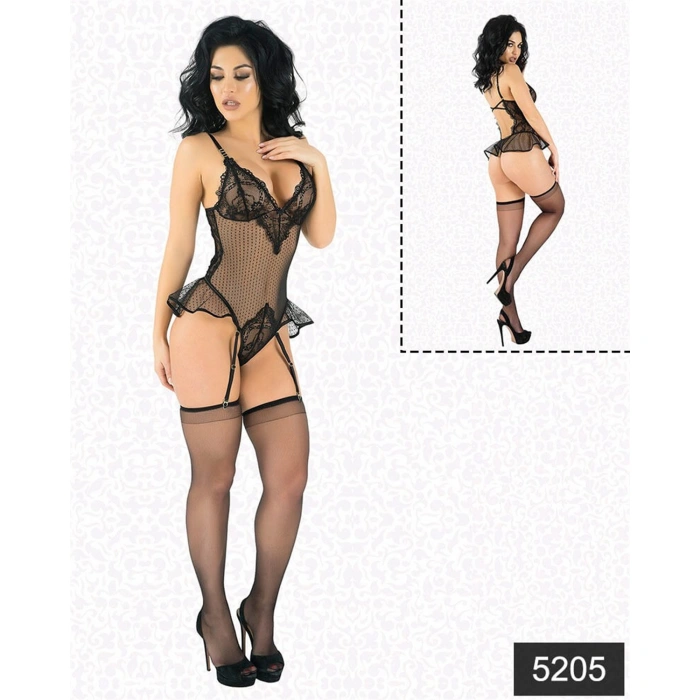 MARSiLYAN-  Desenli Tül Babydoll