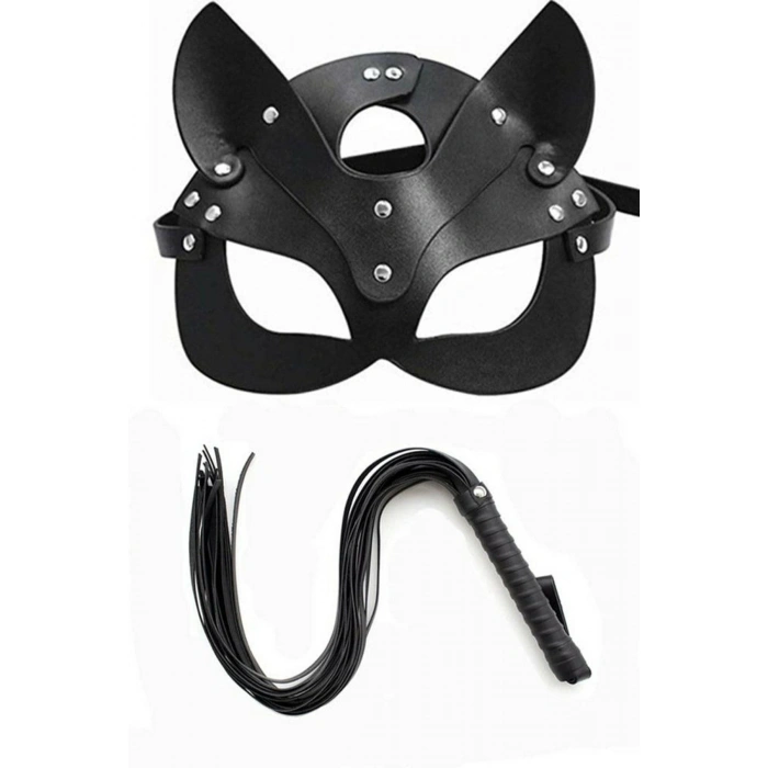 MARSiLYAN-  Kırbaç Maske Deri İkili Takım