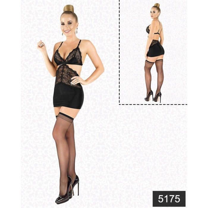 MARSiLYAN-  Likralı Saten Babydoll