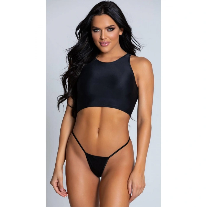 MARSiLYAN-  Tül Siyah Tanga String