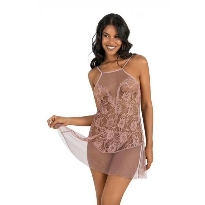 MARSiLYAN-  Vizon Kısa Tül Gecelik 4227