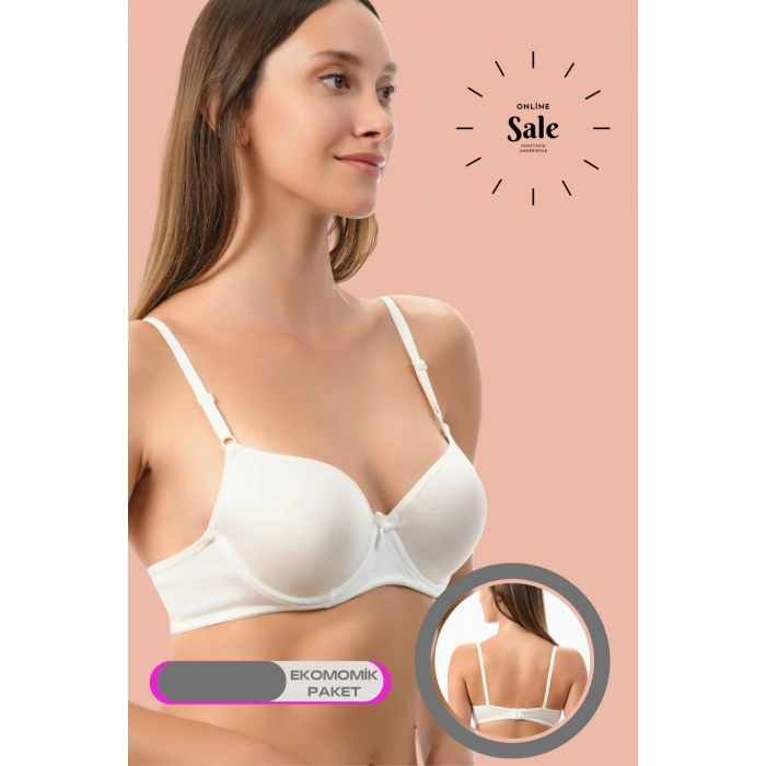 MARSiLYAN- Beyaz Dolgulu Mikro Tek Sütyen