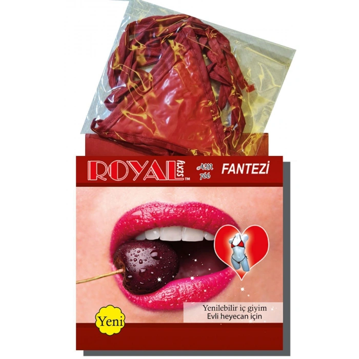 MARSiLYAN- Fantezi Tüketilebilen Yenilebilir Kiraz Aromalı İç Çamaşırı Takımı