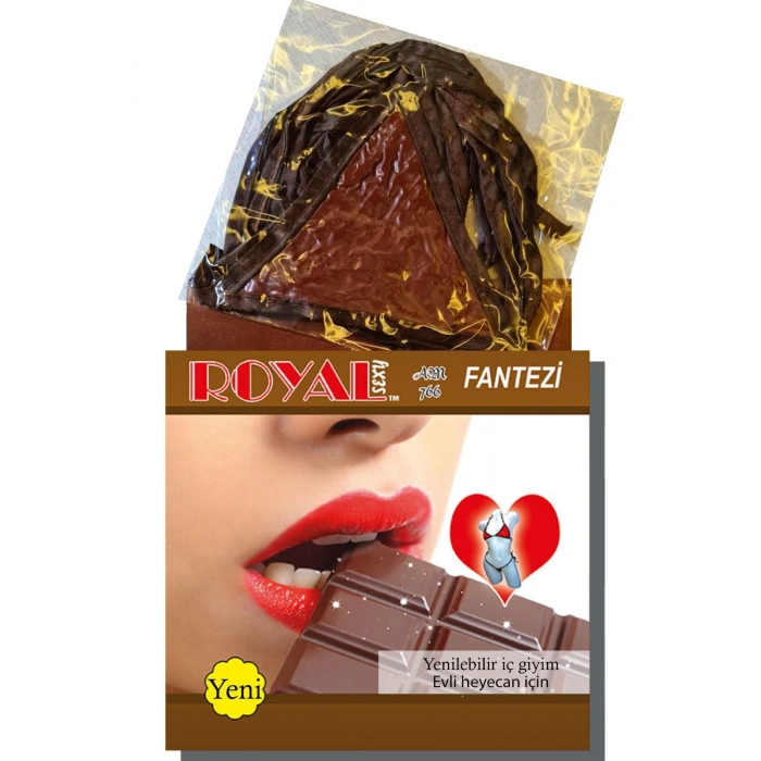 MARSiLYAN- Fantezi Yenilebilir Çikolatalı Aromalı İç Çamaşırı Takımı