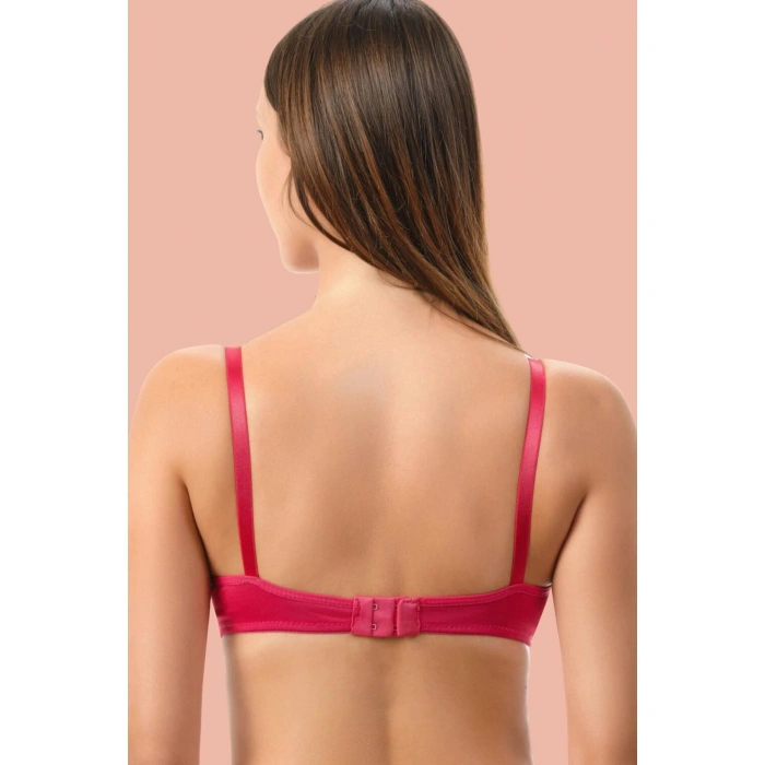 MARSiLYAN- Kırmızı Dolgusuz Mikro Tek Sütyen