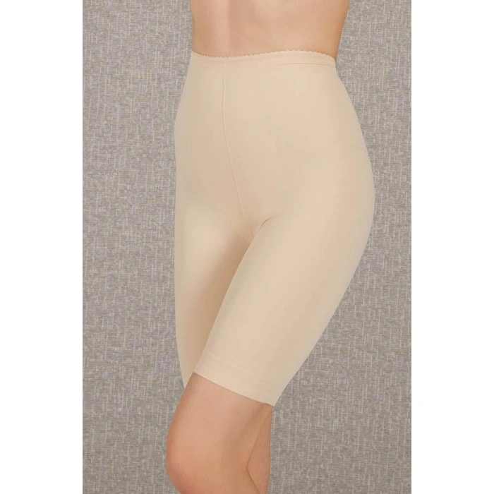 MARSiLYAN- Toparlayıcı Bel Ve Bacak İnceltici Dikişli Uzun Paçalı Orta Bel Sıkı Şort Korse