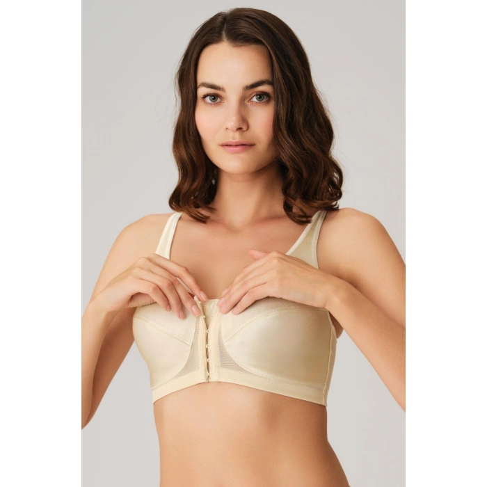 MARSiLYAN- Toparlayıcı Minimizer Balensiz Desteksiz Dolgusuz Önden Açılan Sırt Destekli Medikal Sütyen