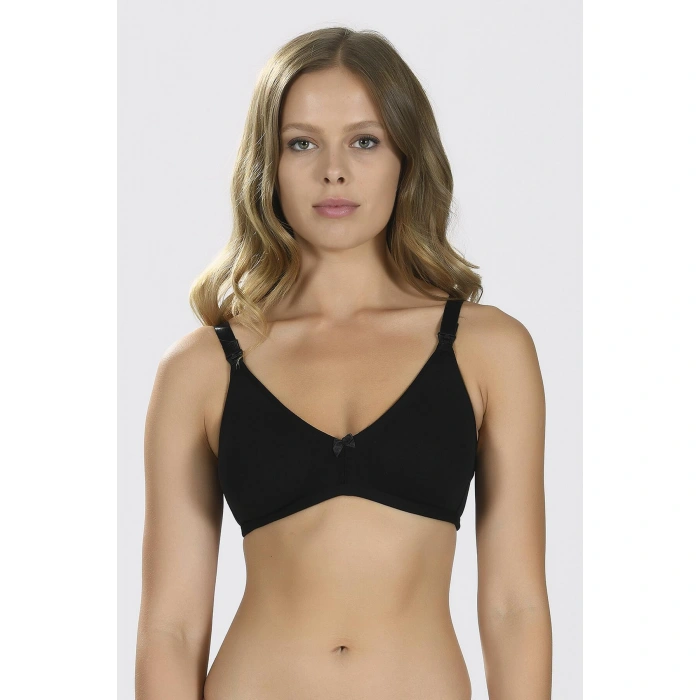 Siyah Dikişsiz Emzirme Sütyeni