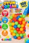 03741 OYUN HAVUZ TOPLARI 100 PRÇ FİLEDE 9 CM