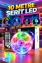 10 Metre Bluetooth Kontrollü Smart Şerit LED USB 5V – Kumandalı, Sese Duyarlı, Su Geçirmez