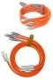 120W 3 İn 1 Döner Başlıklı Silikon Hızlı Şarj Kablosu USB Type-C LED Işıklı