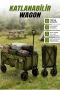 130 KG Kapasiteli Katlanabilir Wagon – Geniş Hacimli Cepli Taşıma Arabası