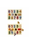 130444 Ahşap Raptiyeli Puzzle Saat