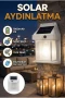 1800 mAh Solar Duvar Lambası Hareket Sensörlü Otomatik Aydınlatma