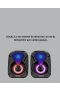 2.1 Kanal RGB LED Bilgisayar Hoparlörü – 9W Subwoofer ve 2 Uydu Hoparlör