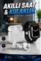2025 Model Akıllı Saat ve TWS Pro Bluetooth Kulaklık Kablosuz Set OLED Ekranlı