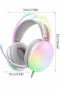 2025 Model RGB Aydınlatmalı Bluetooth v5.3 Kablosuz Kulak Üstü Gaming Kulaklık 40mm Sürücü Unisex