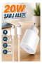 20W USB-C Hızlı Şarj Adaptörü ve Type-C to Lightning Kablo Seti