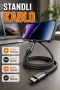 240W Örgülü Type-C Şarj ve Data Kablosu – Telefon Standlı Tasarım