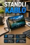 Katlanabilir Telefon Standlı 240W Type-C to Type-C Hızlı Şarj Kablosu