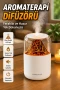280 ml Ultrasonik Aromaterapi Difüzörü – Alev Efektli LED, USB ve Otomatik Kapanma