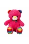 2962 Oturan Kurdeleli Renkli Peluş Ayı 30 cm -Sunman