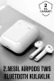 2. Nesil TWS Bluetooth Kulaklık Beyaz Kablosuz Dokunmatik Sensörlü Bluetooth 5.0