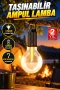 3 Mod LEDli Şarjlı Retro Asma Kancalı Kamp Lambası Taşınabilir Ampul