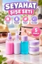 30 ml Şeffaf Seyahat Kozmetik Şişe ve Krem Kabı Seti – 5 Parça