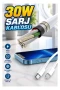 30W 5A USB Type-C Hızlı Şarj ve Veri Aktarım Kablosu