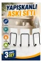 3’lü Yapışkanlı Askı Seti