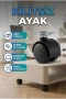 4 cm Kilitsiz Döner Ayak Tekli Sehpa ve Mobilya Ekipman Ayağı