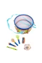 4254 SUN-RST-ECH-MÜZİK SET DAVUL 2MARAKAS TEF FLÜT MİKROFON 2BAGET MIZIKA