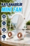 5 Kanatlı Sessiz Katlanabilir Mini Fan 3 Kademeli Asılabilir Taşınabilir Tasarım