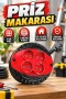 5 Metre Kablolu 4lü Priz Makarası – Kırmızı Ev ve Ofis Tipi